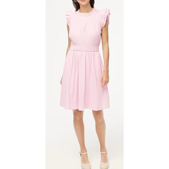 J. Crew Factory Gauze Flutter Sleeve Mini Dress Size L NWT - Picture 1 of 10